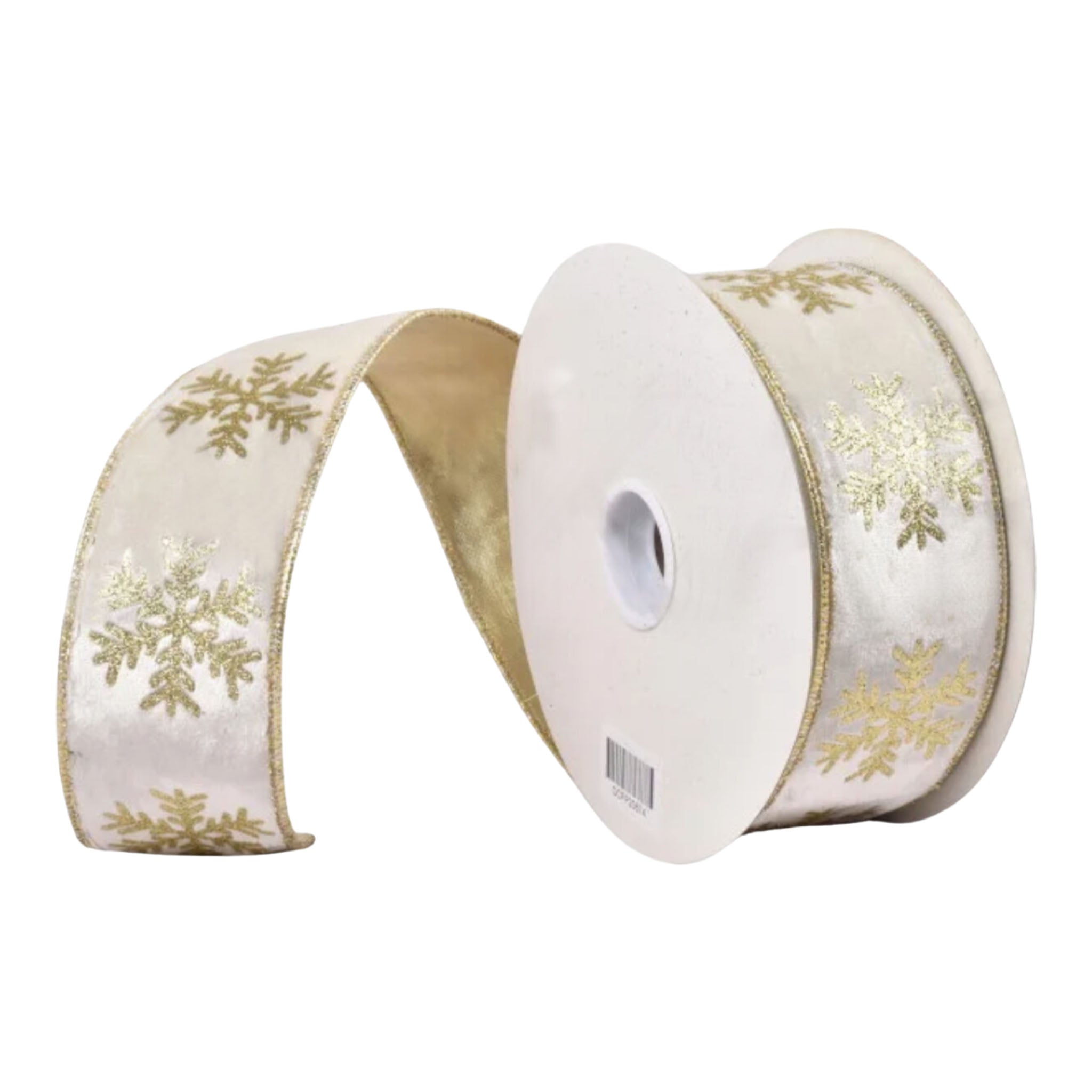 64mm White Champagne S/Flake - Seasonal Decor