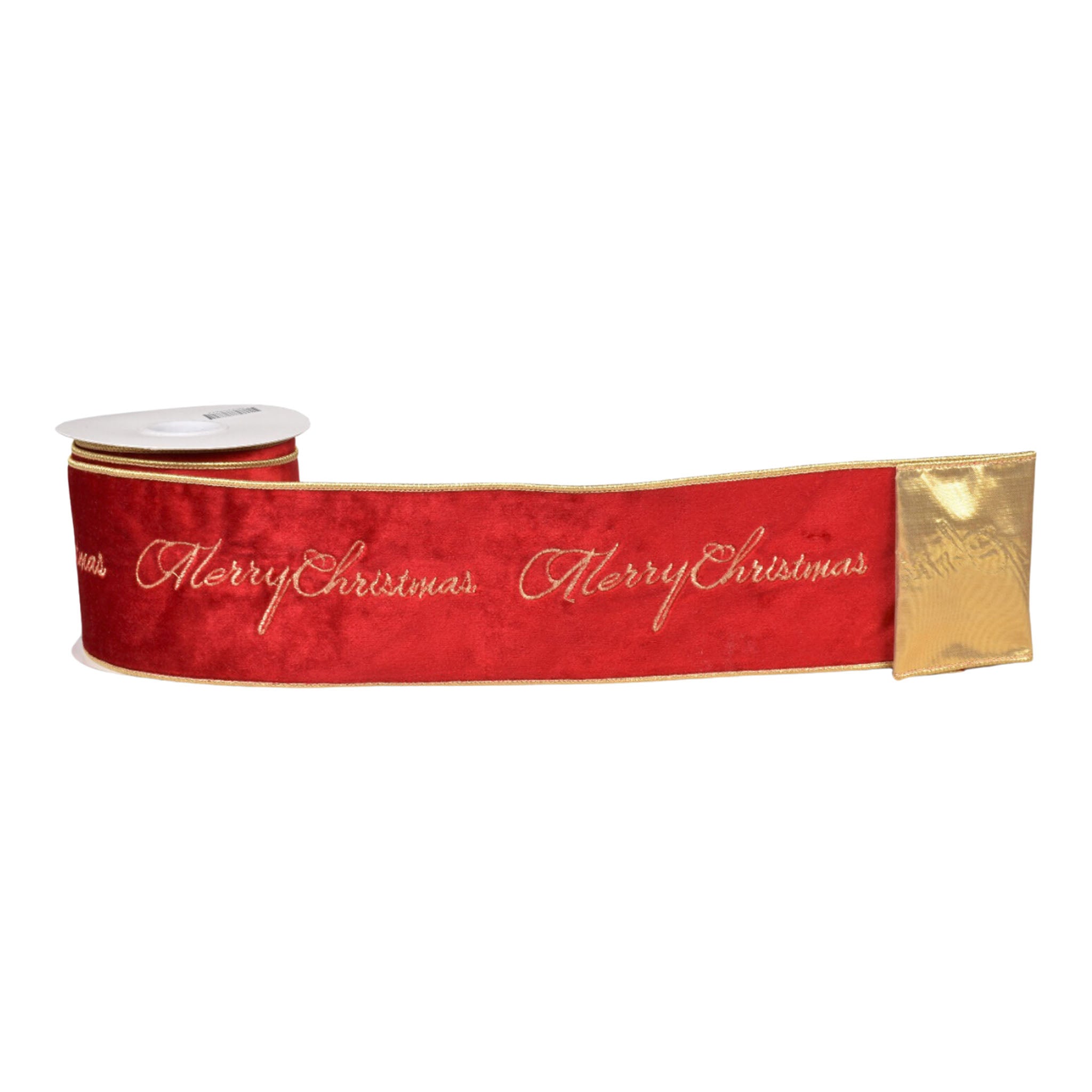 100mm Red Gold M/C Ribbon - Seasonal Decor