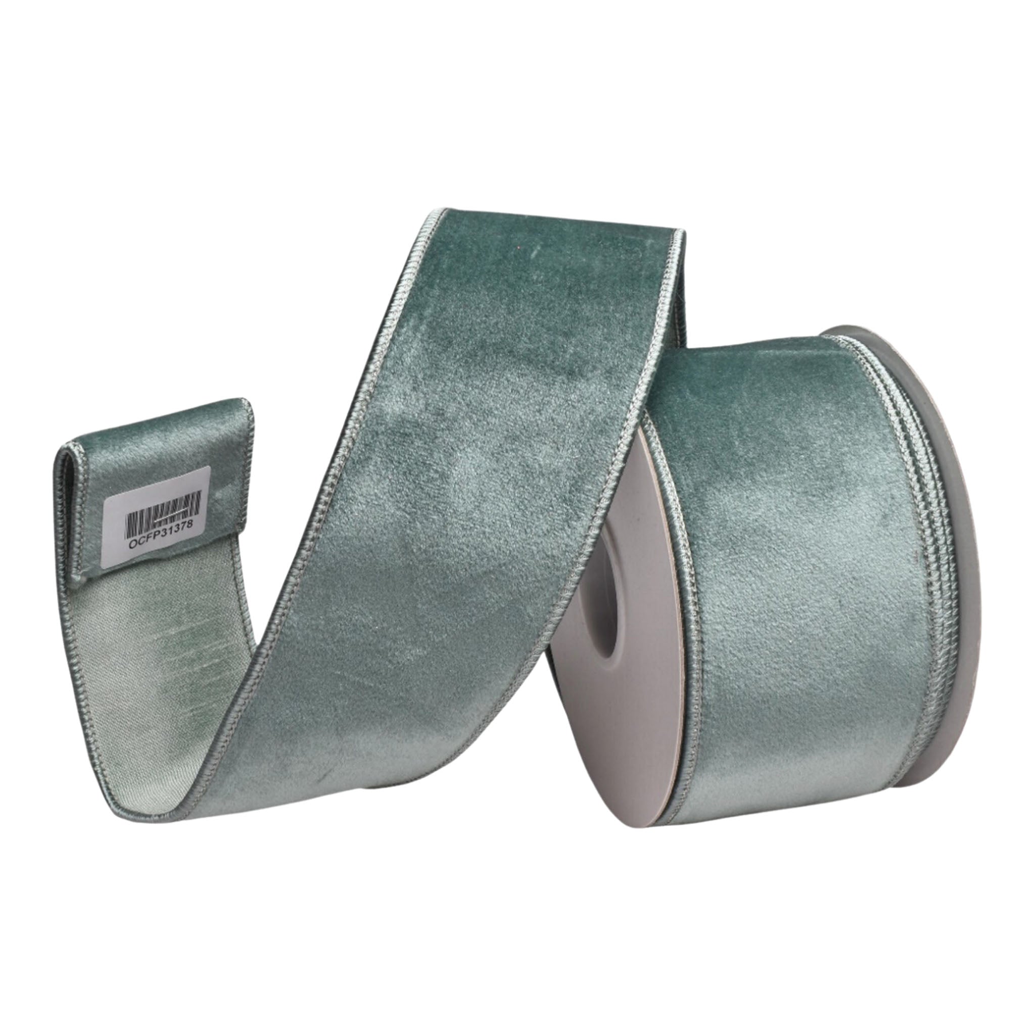 64mm Sage Satin Ribbon - Seasonal Decor