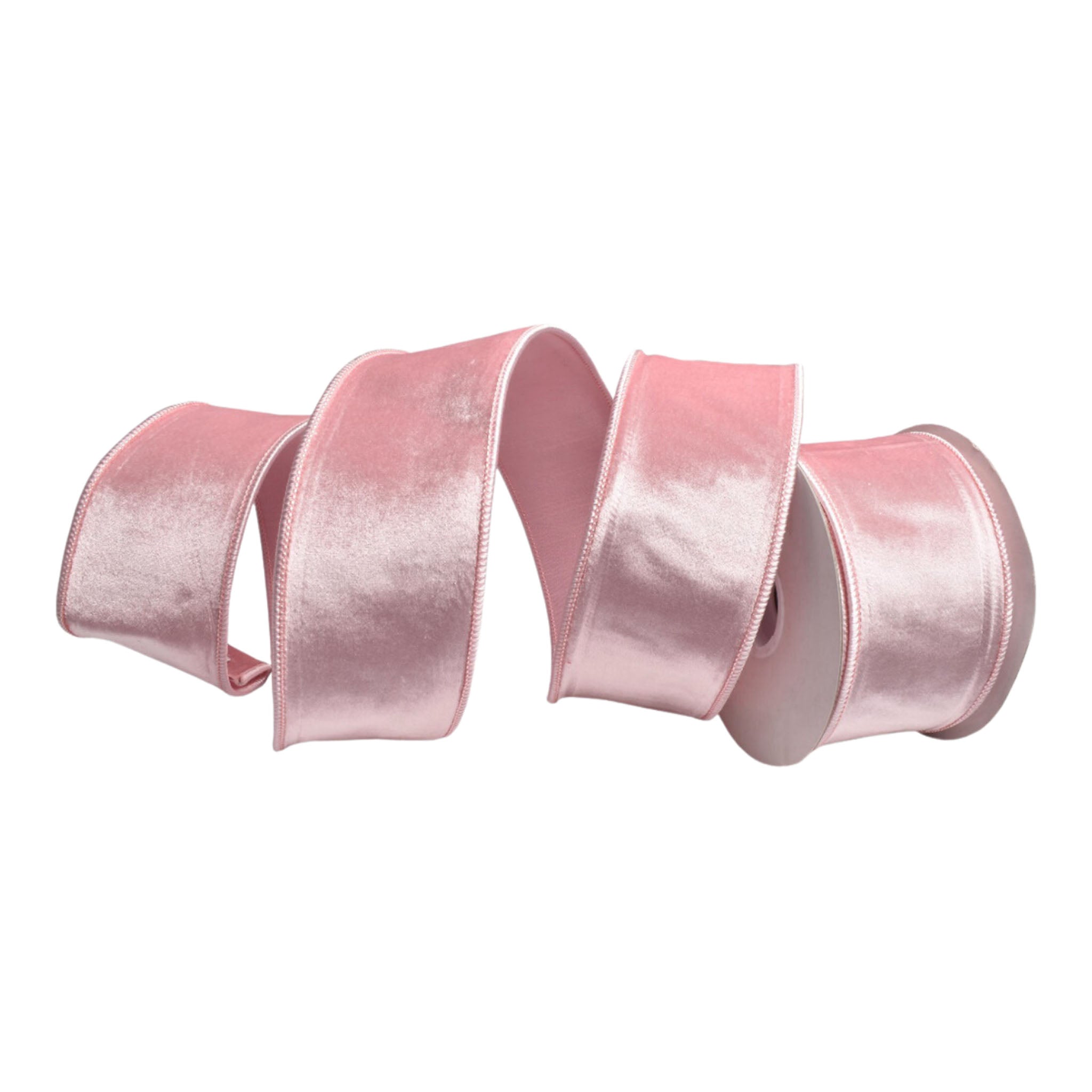 64mm Pink Velour Ribbon - Seasonal Decor