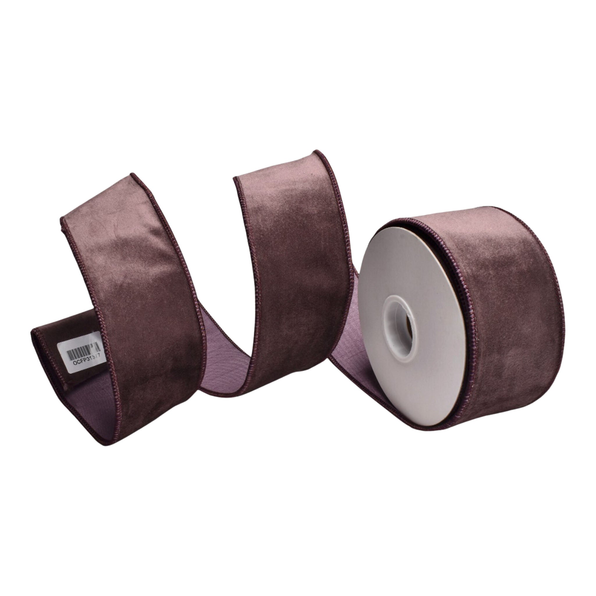 64mm Aubergine Satin Ribbon - Seasonal Decor