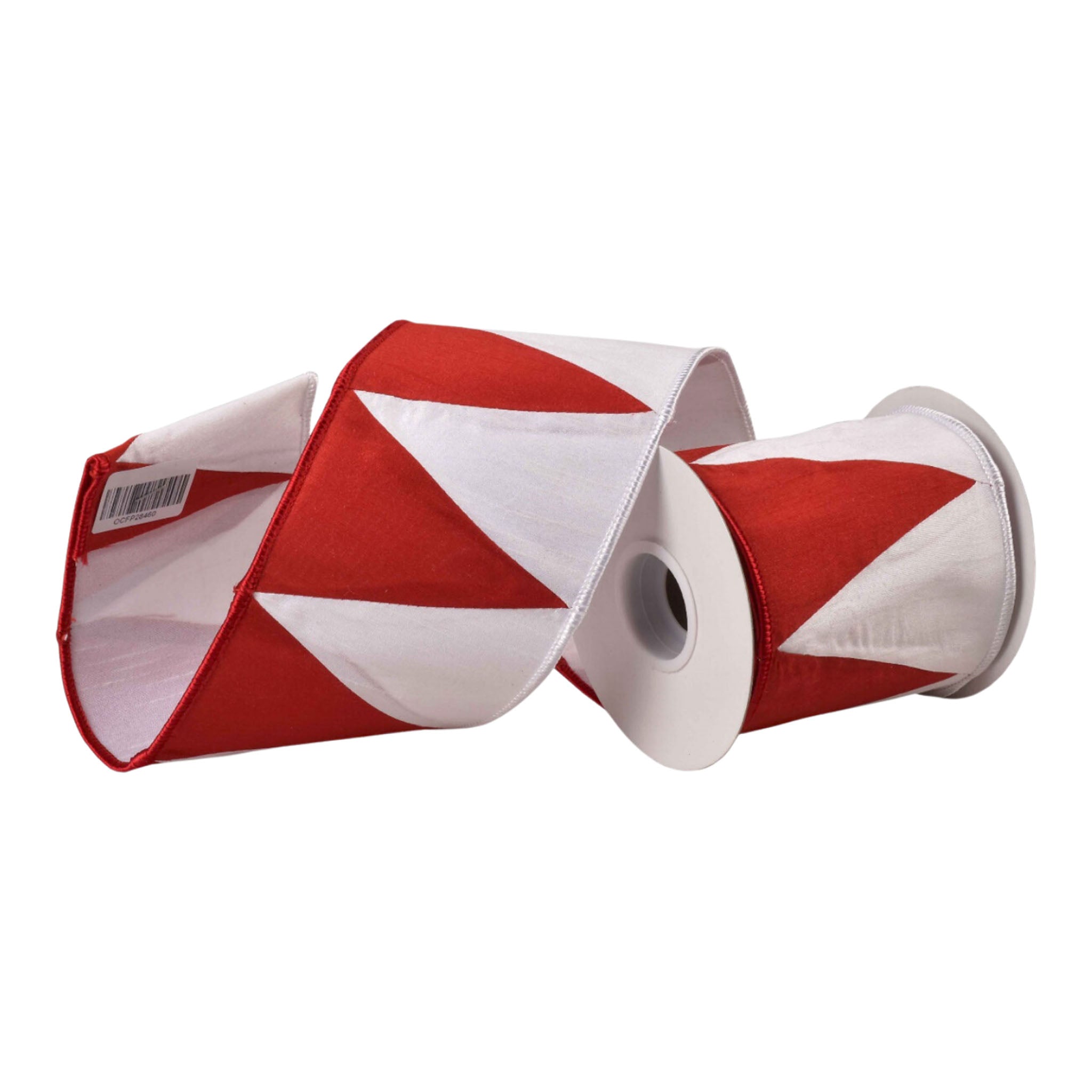 100mm Red White Ribbon - Seasonal Decor