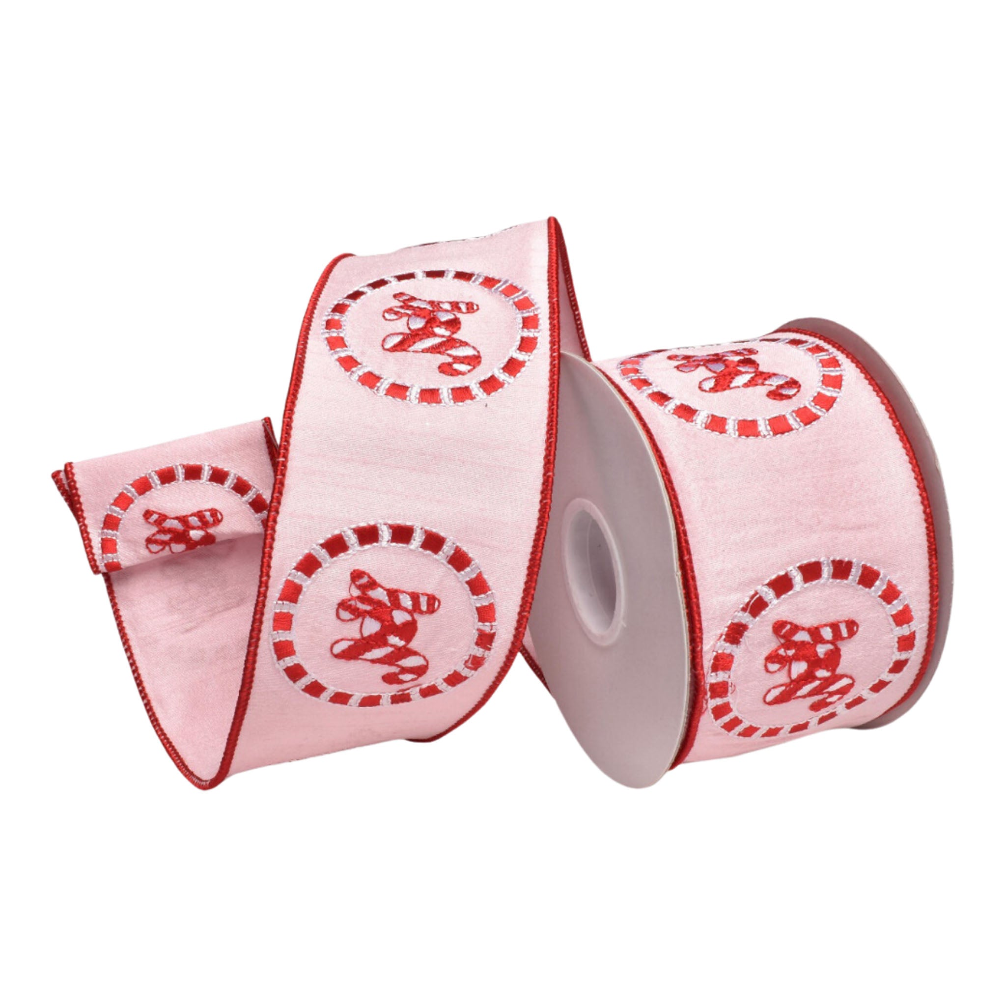 64mm Pink With Red/White Stitching - Seasonal Decor