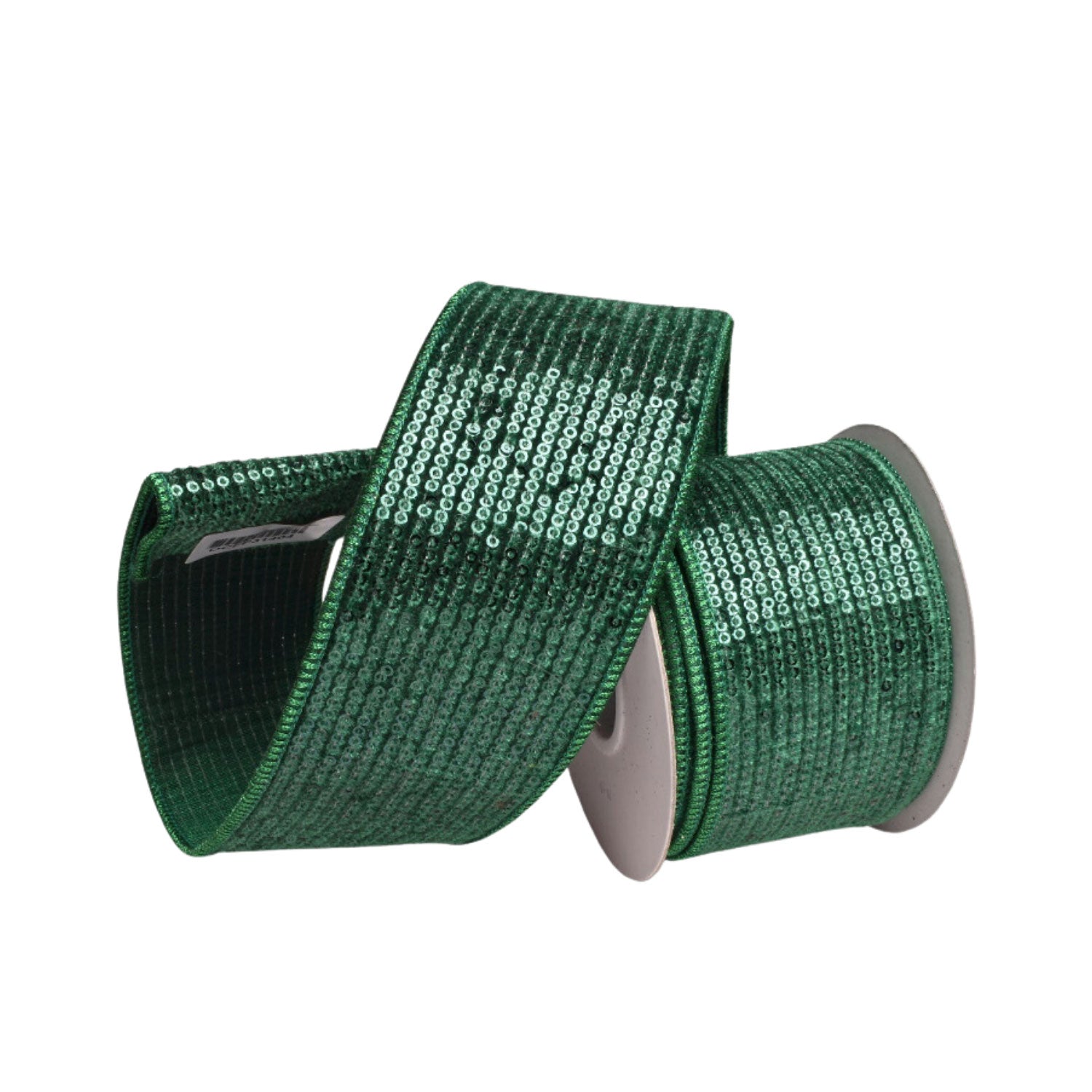 5yd 64mm Green Luxe Sequin Ribbon - Seasonal Decor
