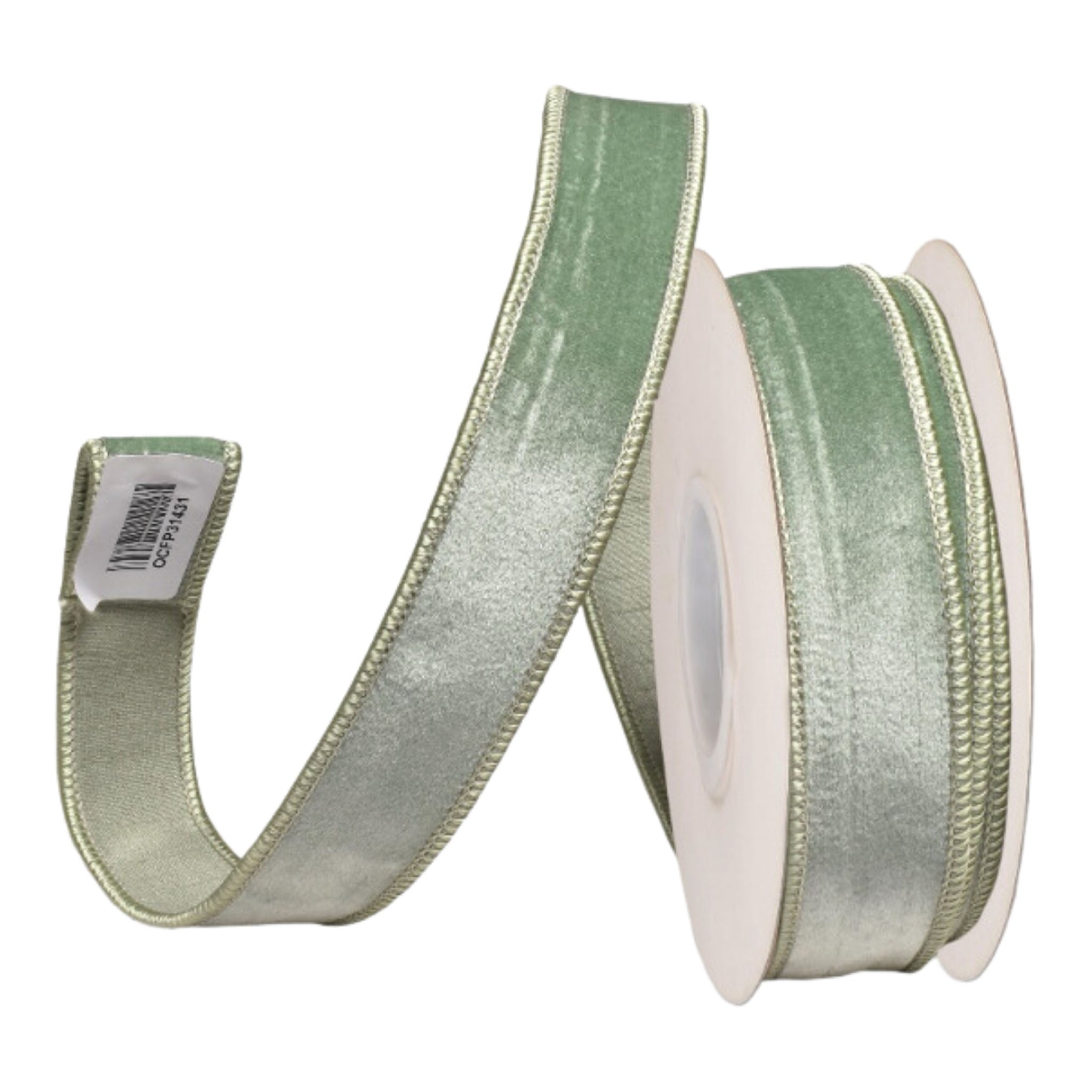 25mm Frost Green Velvet - Seasonal Decor