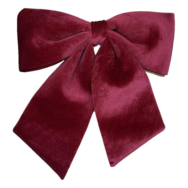 Burgundy Velvet Bow - Seasonal Decor