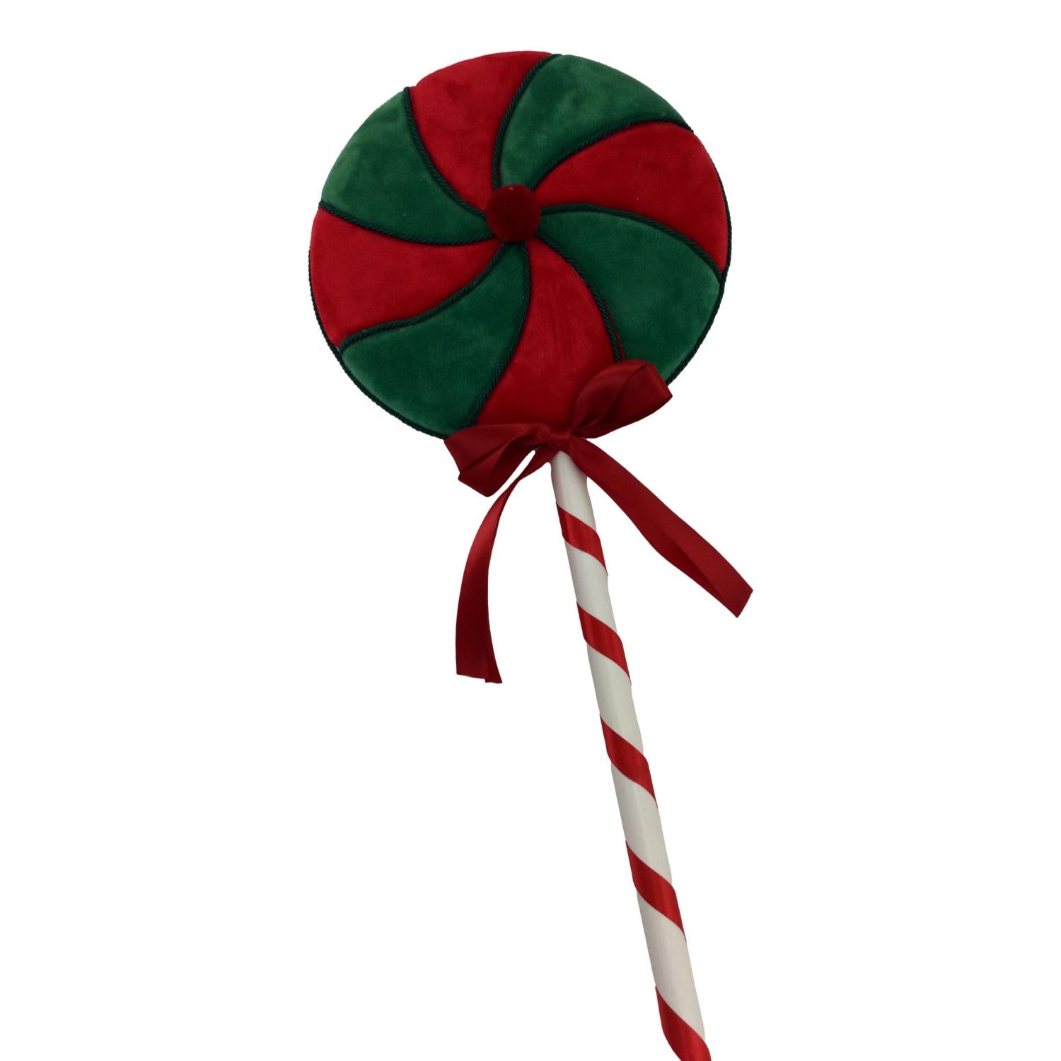25cm Red Green Swirl Lollypop - Seasonal Decor