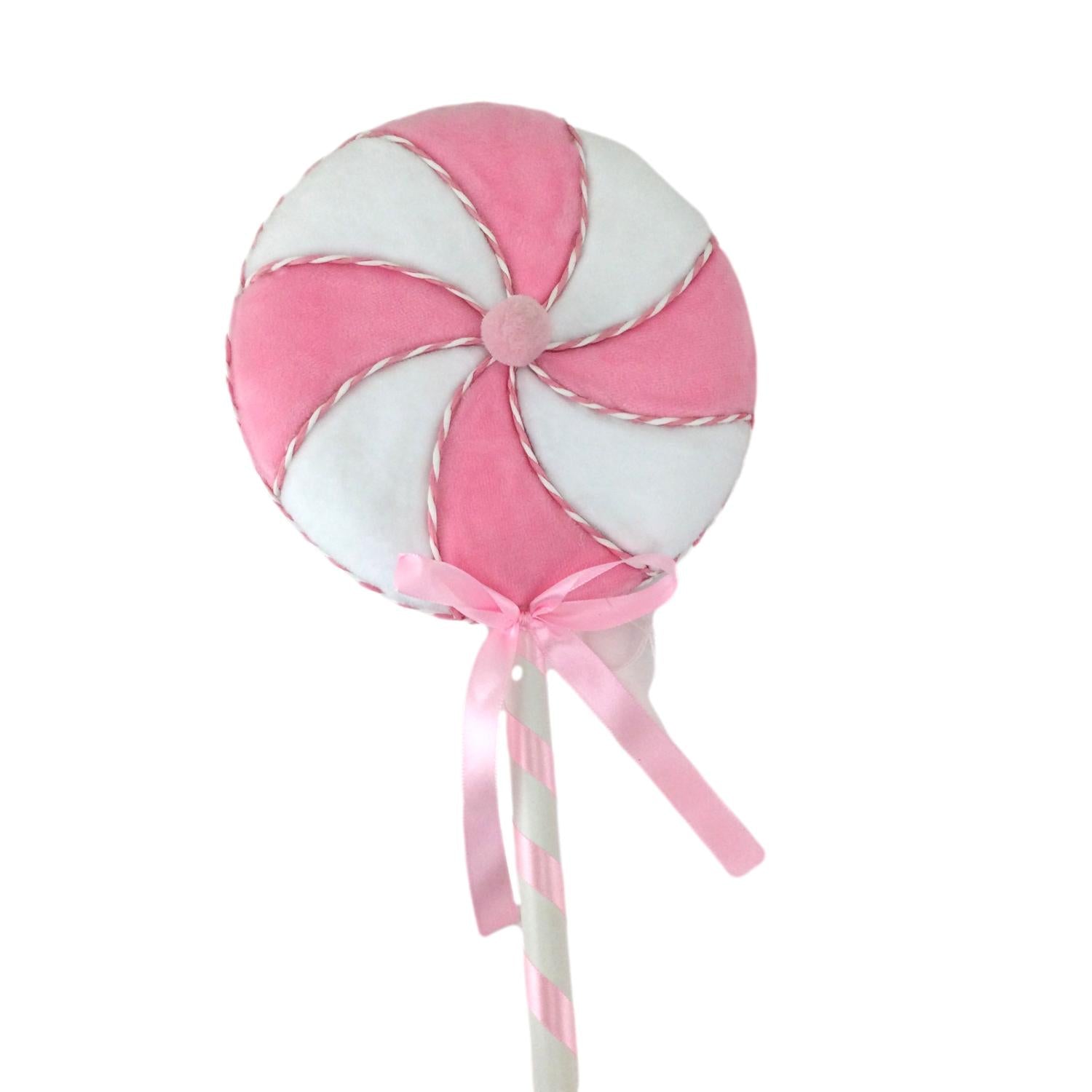 25cm Pink White Lollypop - Seasonal Decor