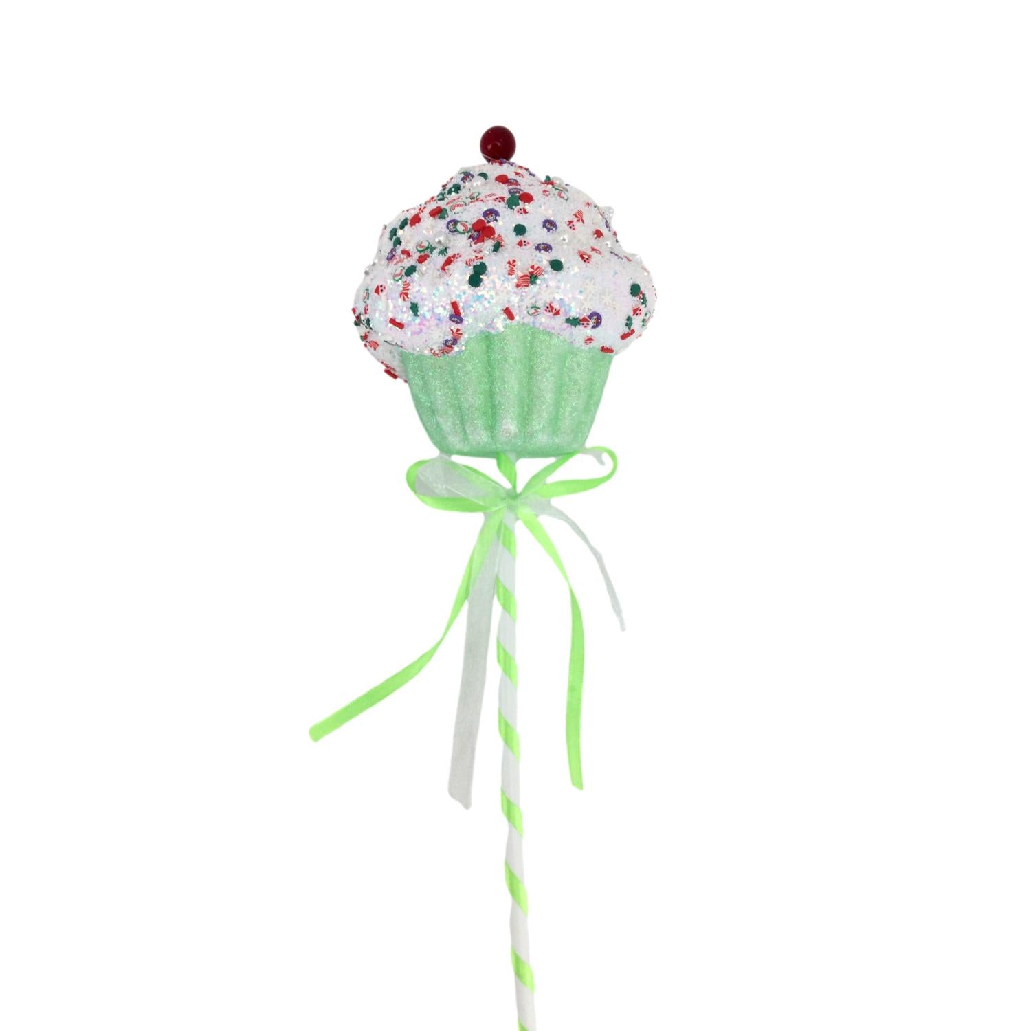 Green Cupcake Pick - Seasonal Decor