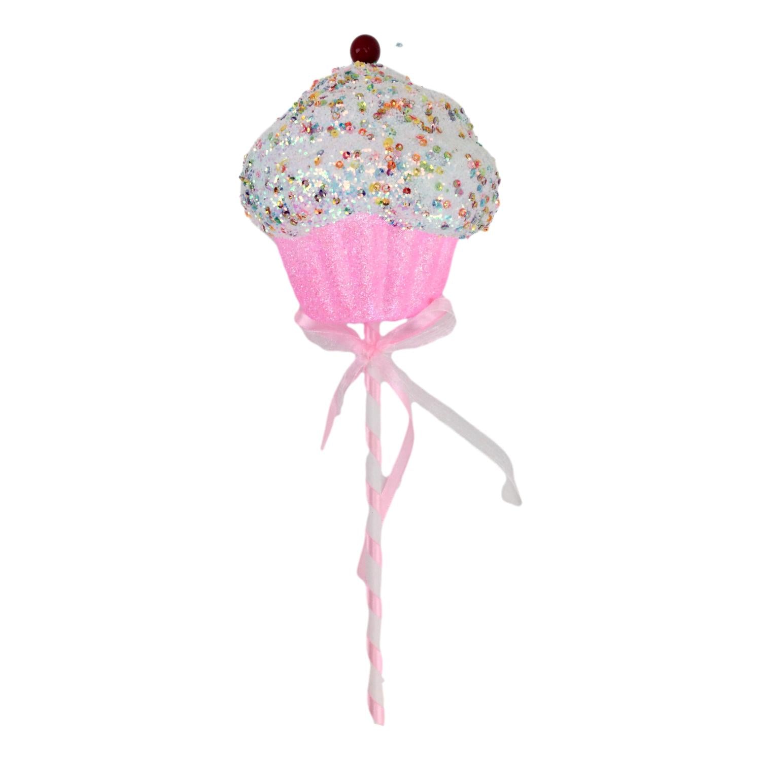 Pink Cupcake Pick - Seasonal Decor