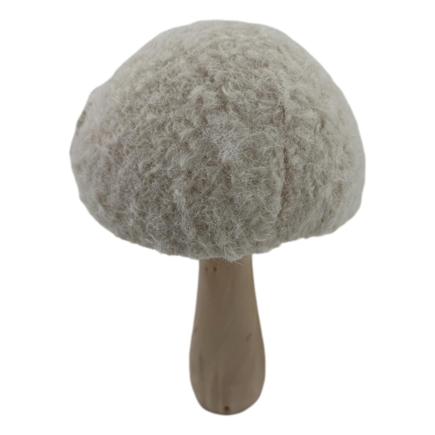 29cm Natural Felt Mushroom - Seasonal Decor