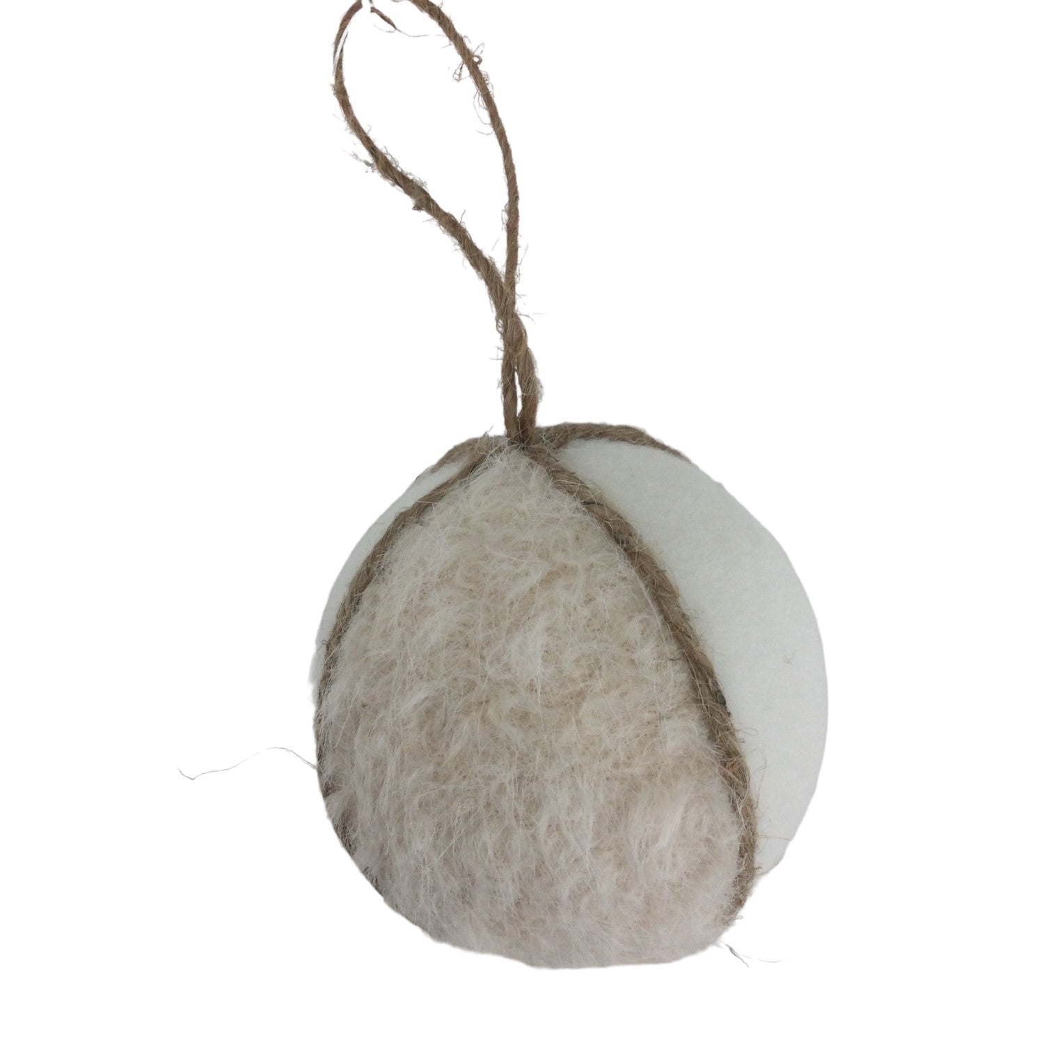 Natural Ball Felt Ornament - Seasonal Decor
