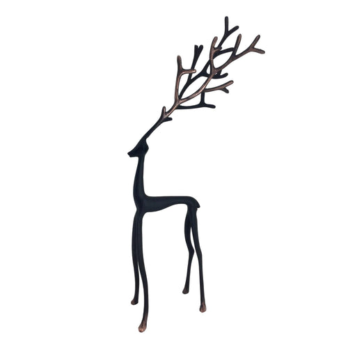 59cm Black Twig Reindeer - Seasonal Decor