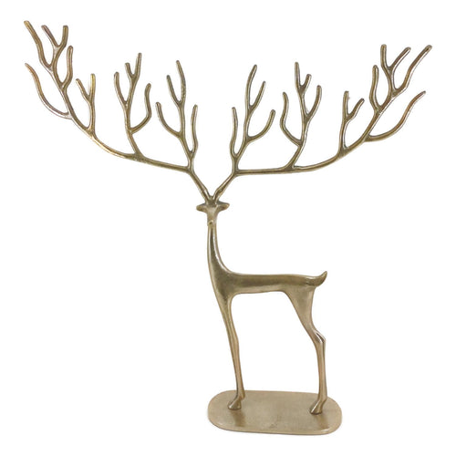 59cm Gold Twig Reindeer - Seasonal Decor