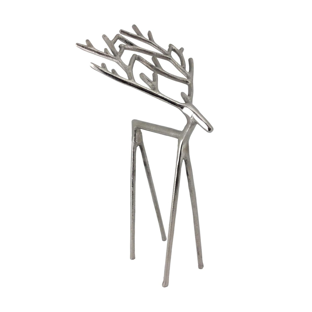 42cm Silver Twig Reindeer - Seasonal Decor