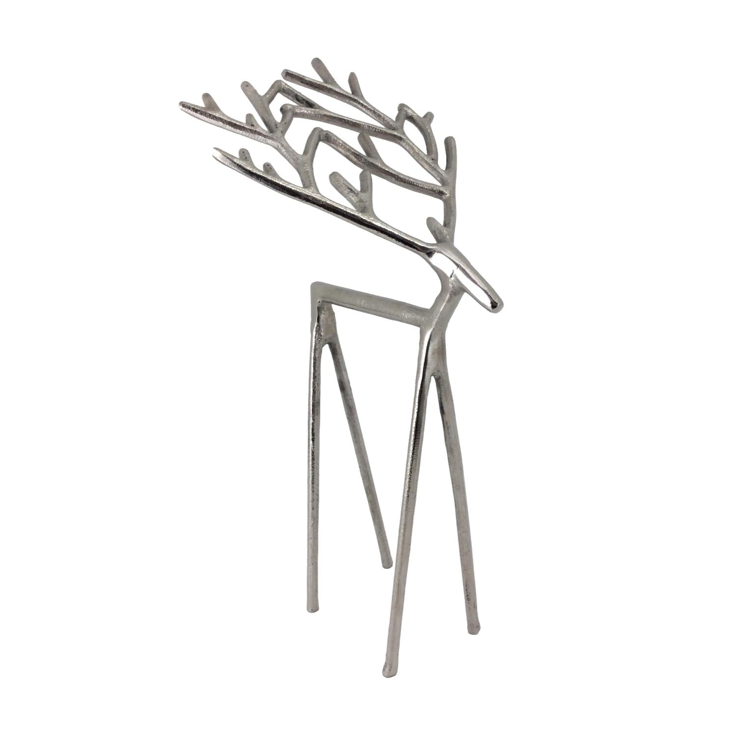 42cm Silver Twig Reindeer - Seasonal Decor