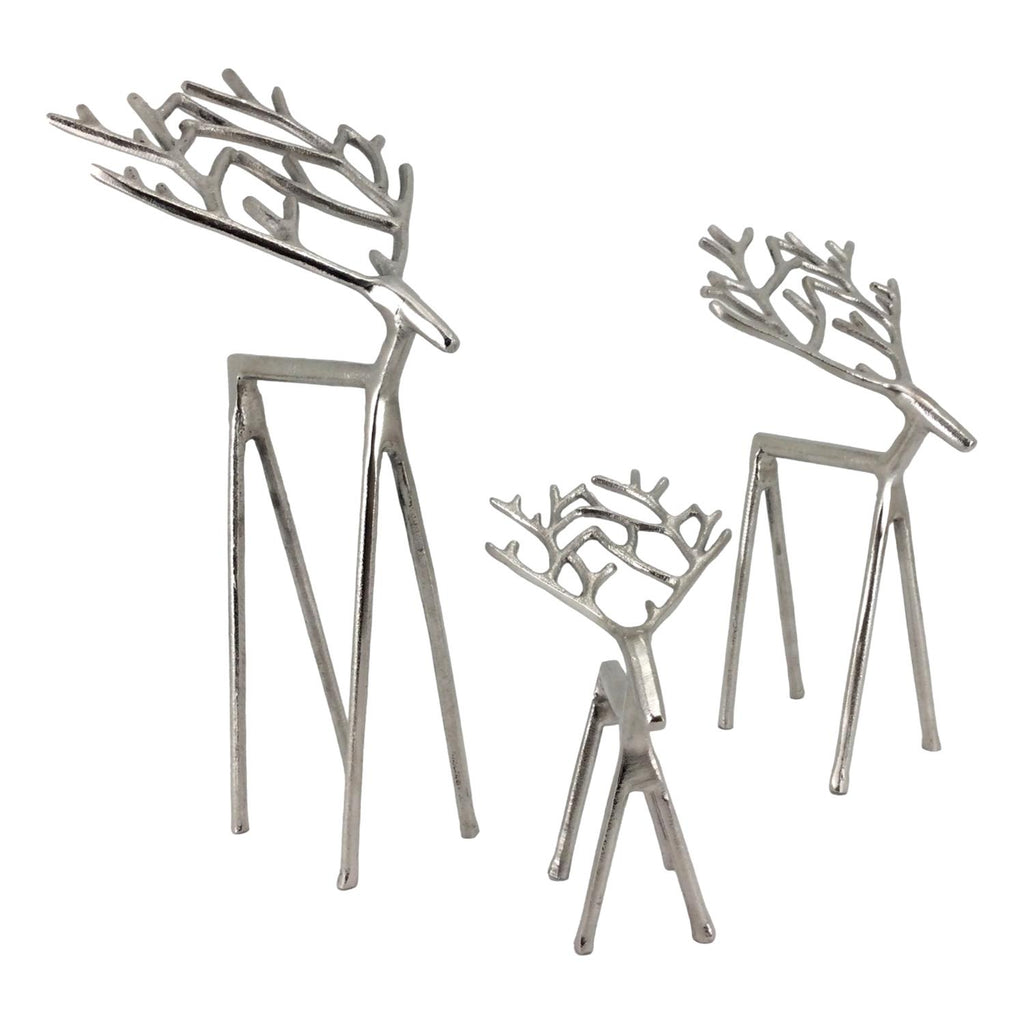 42cm Silver Twig Reindeer - Seasonal Decor