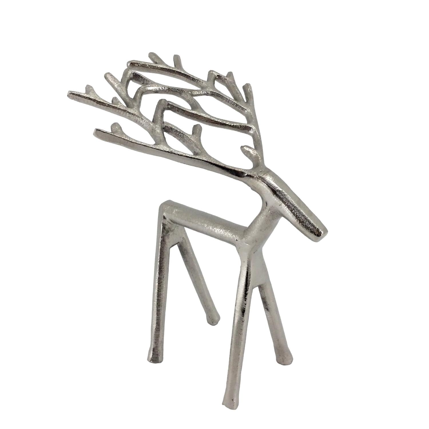 20cm Silver Twig Reindeer - Seasonal Decor