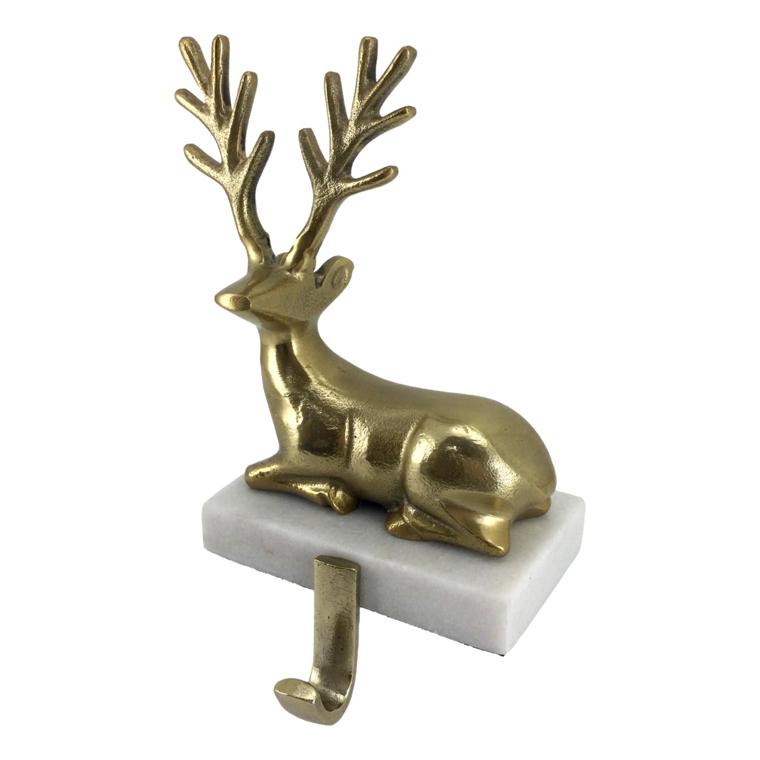 Gold Sitting Reindeer S/H - Seasonal Decor