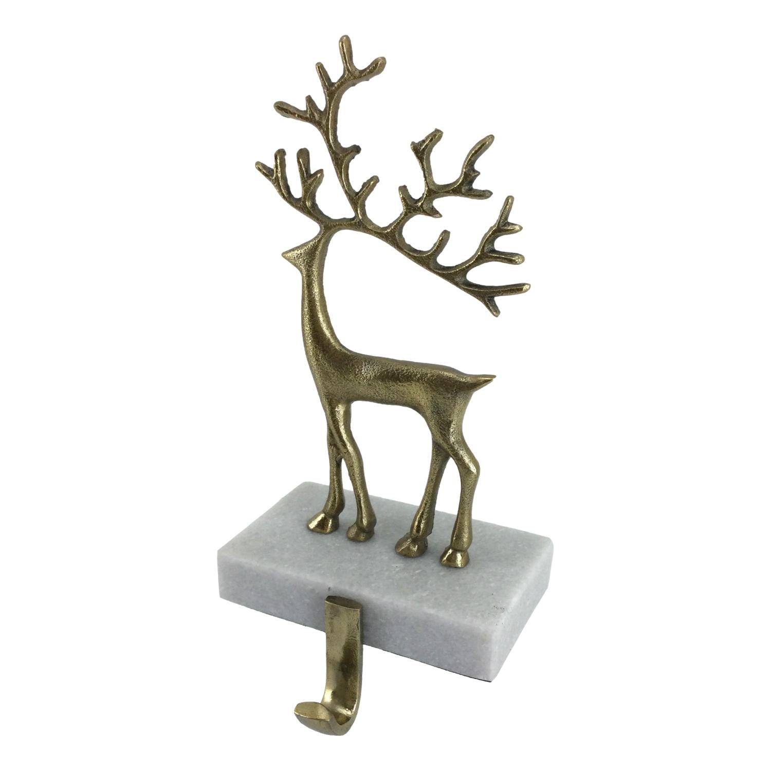 Gold Stand Reindeer S/H - Seasonal Decor
