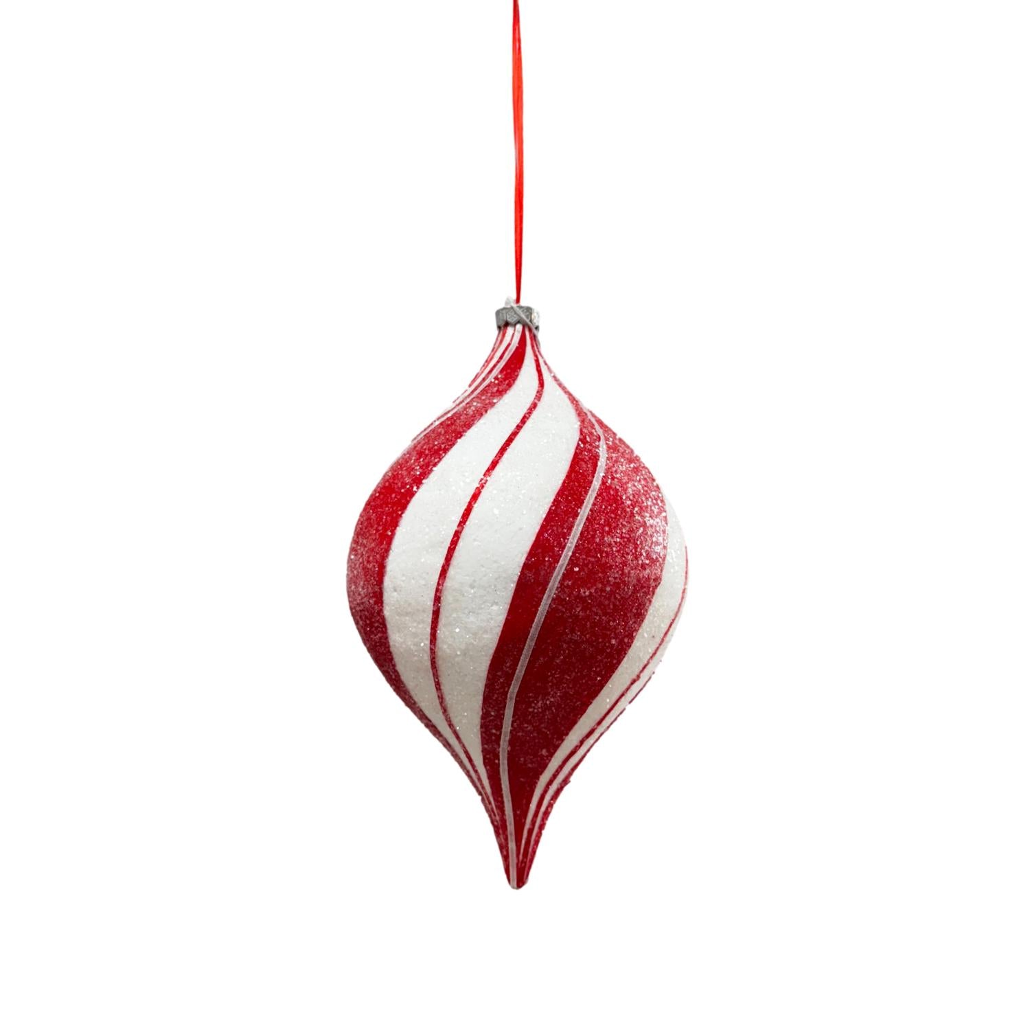 31cm Peppermint Long Drop Hanging - Seasonal Decor