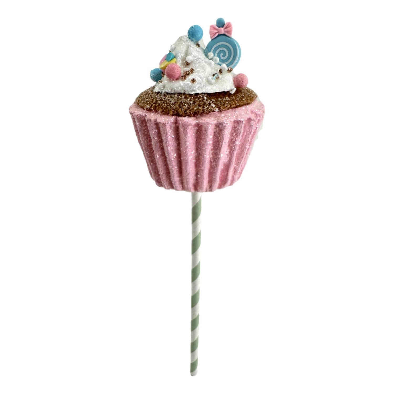 Pink Cupcake Pick - Seasonal Decor