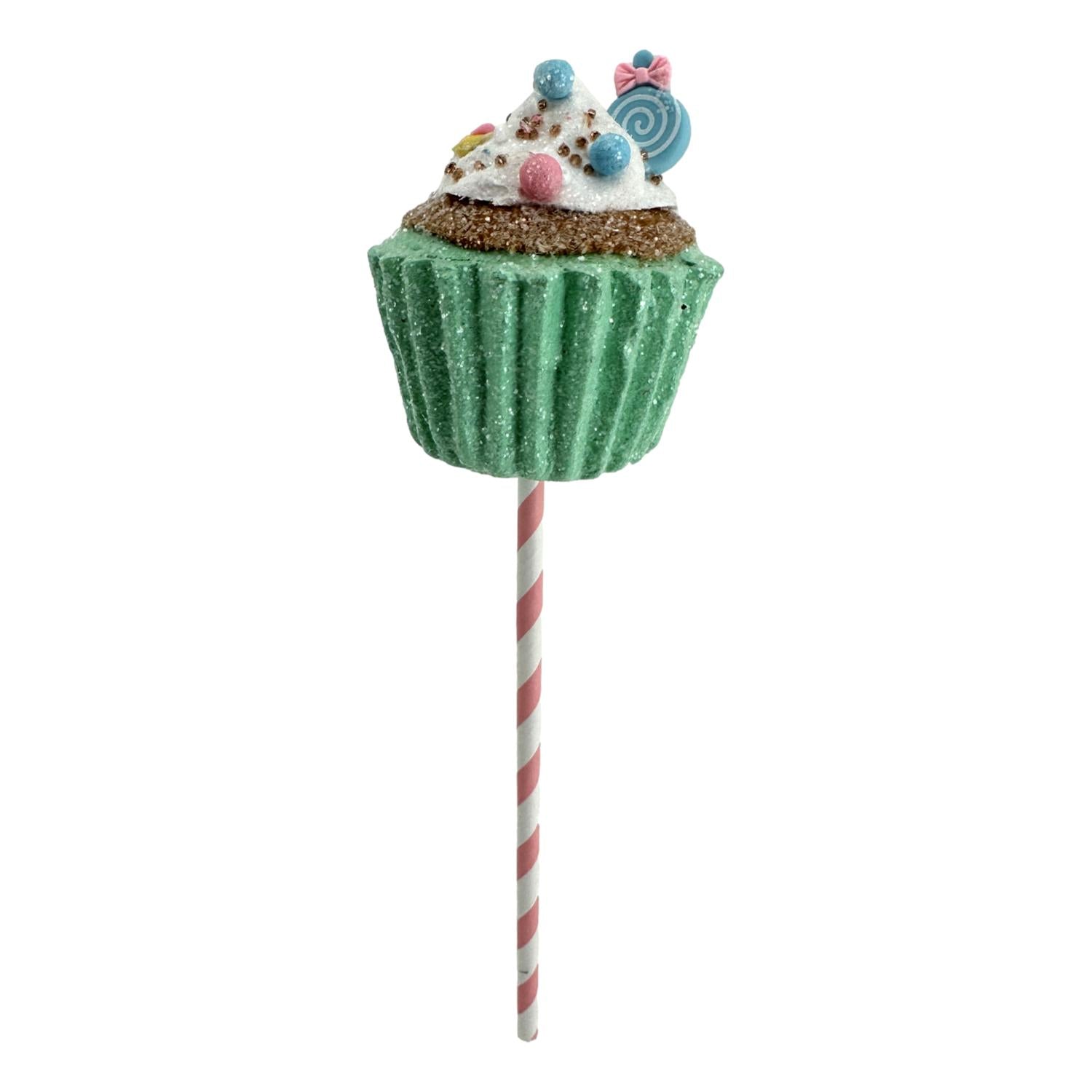 Green Cupcake Pick - Seasonal Decor