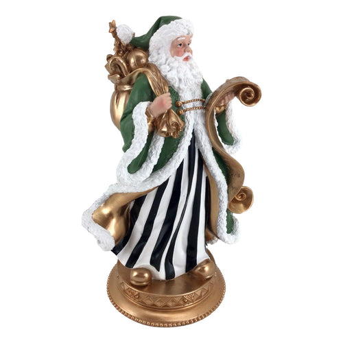 Santa Green Black White - Seasonal Decor