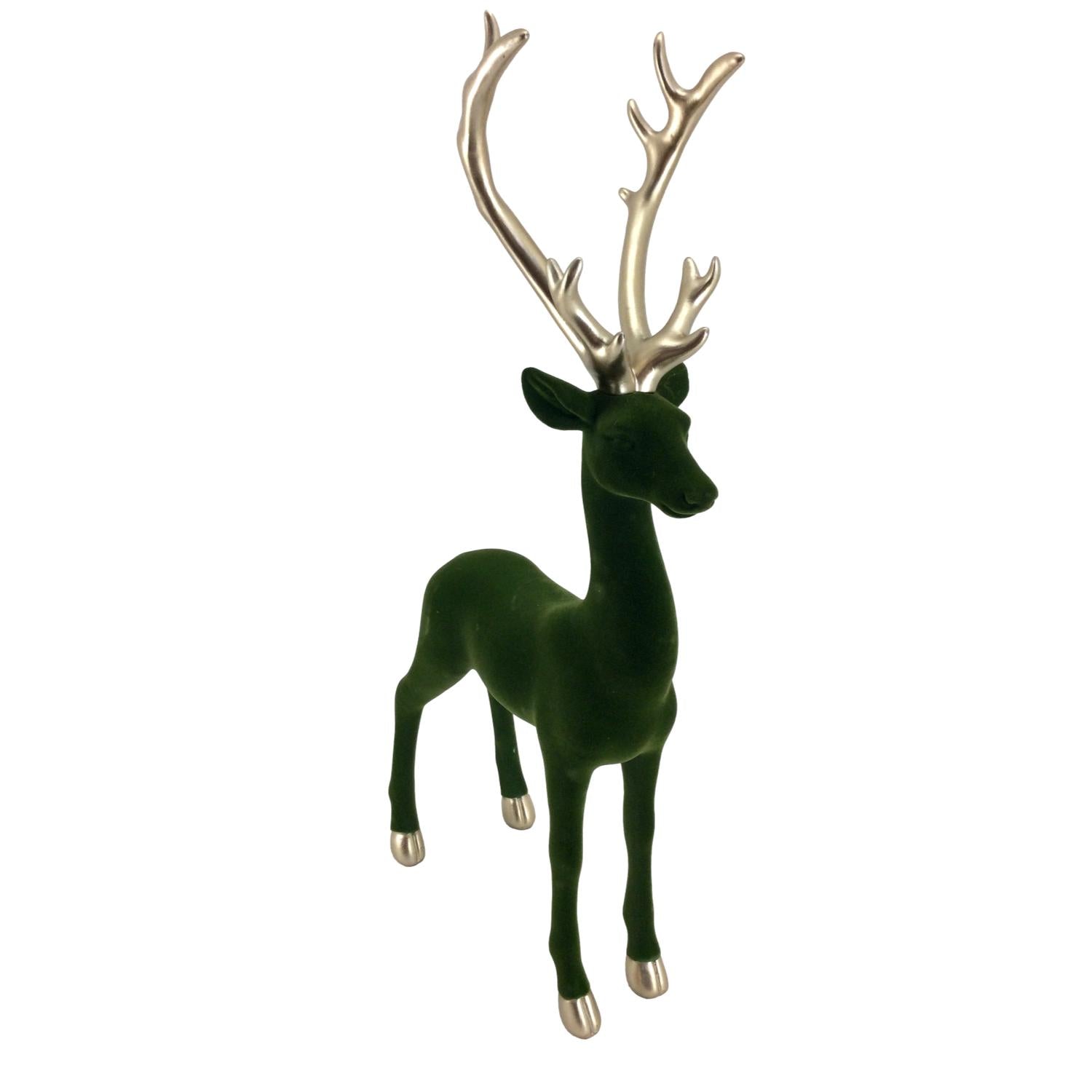 Green Gold Standing Deer - Seasonal Decor