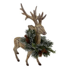 26cm Natural Deer Wreath - Seasonal Decor