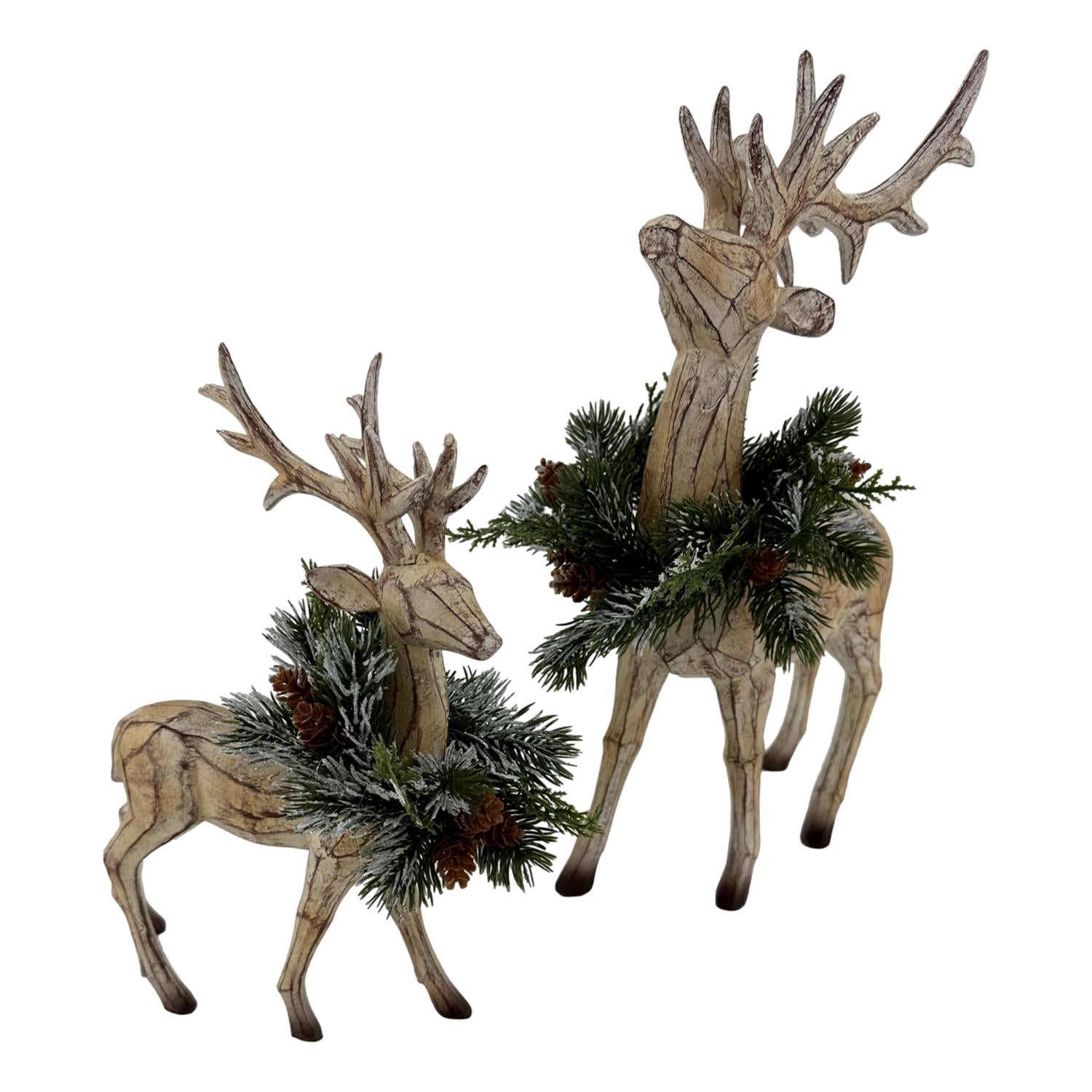 26cm Natural Deer Wreath - Seasonal Decor