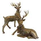 72cm Gold Sitting Deer - Seasonal Decor