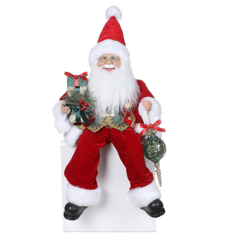 45cm Red Santa Sitting - Seasonal Decor
