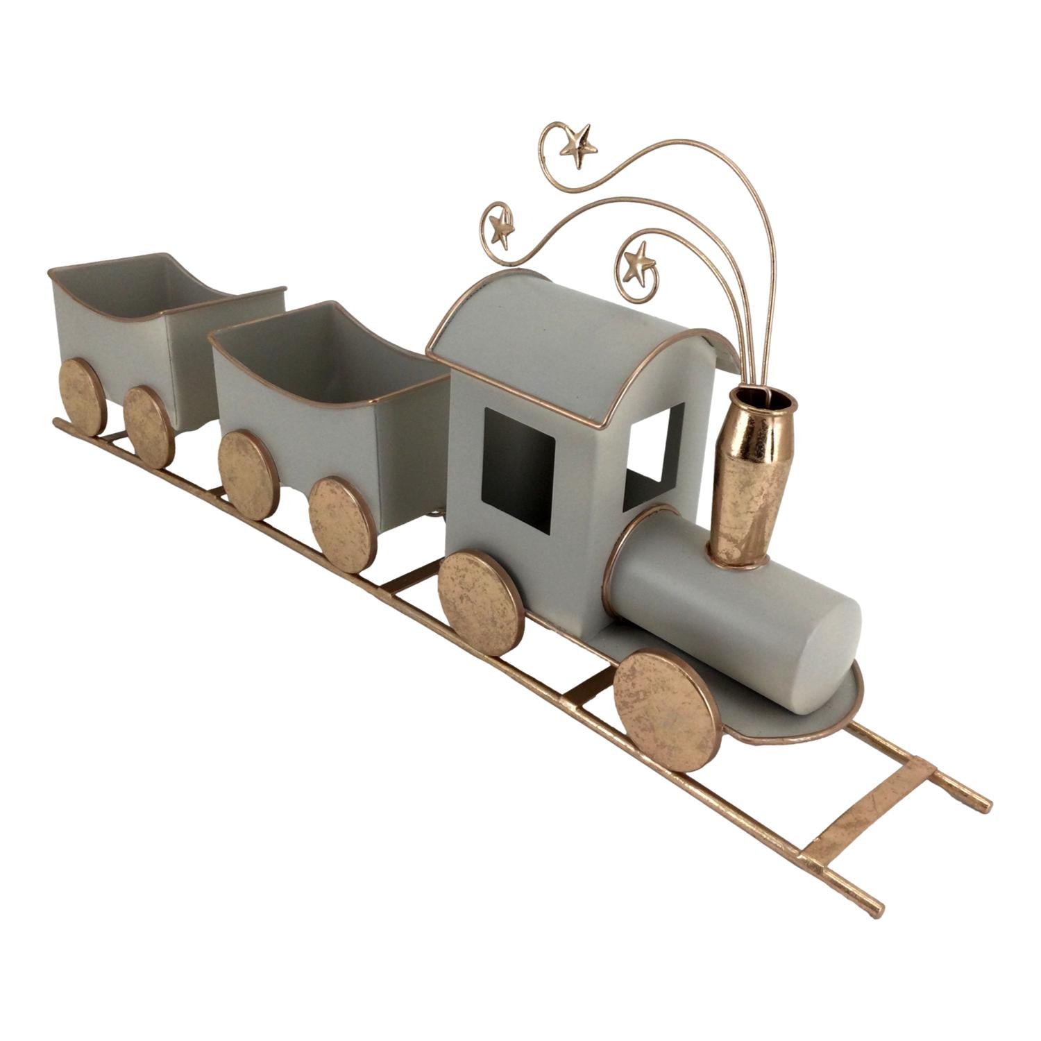 Ivory Metal Christmas Train - Seasonal Decor