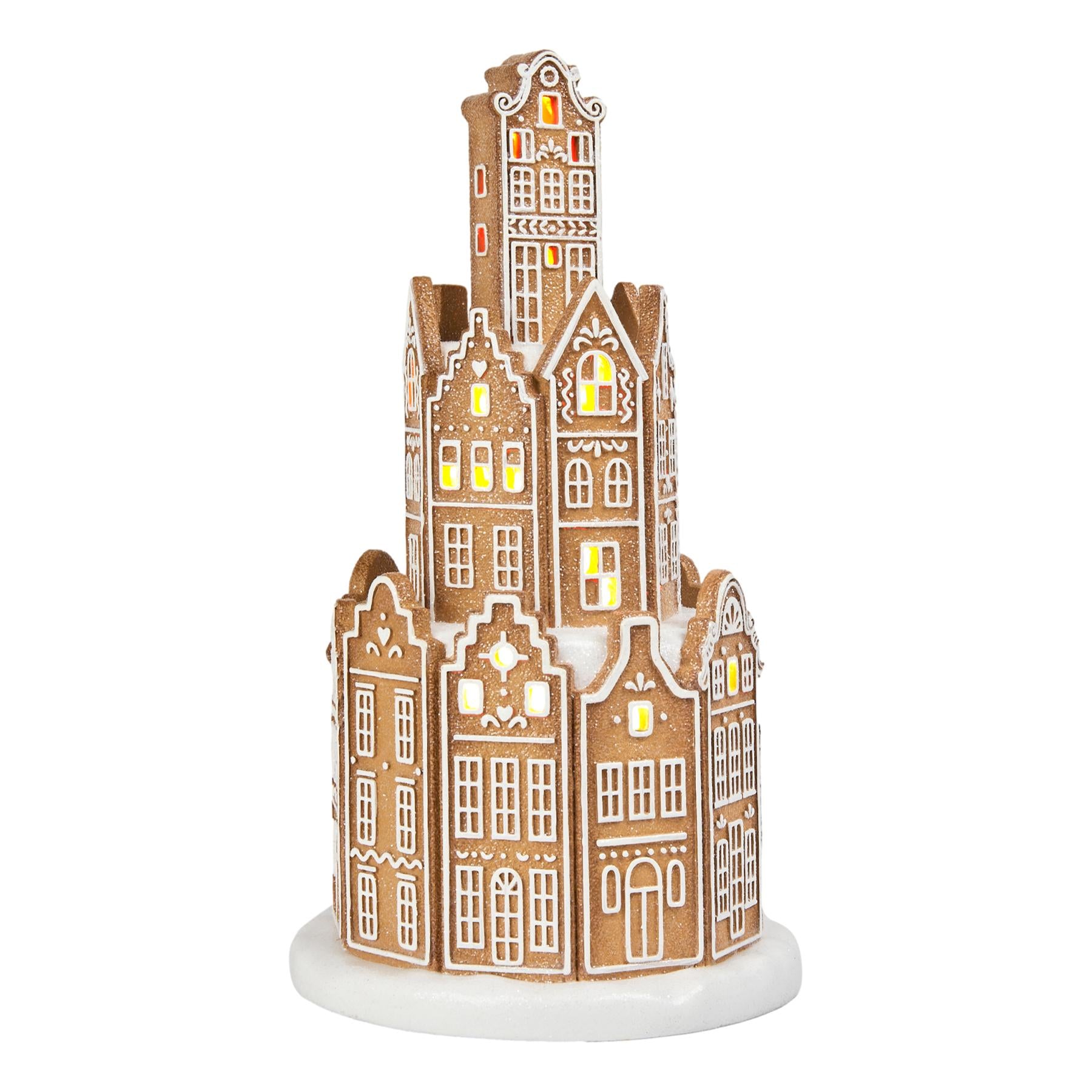 37cm Round G/Bread Village - Seasonal Decor
