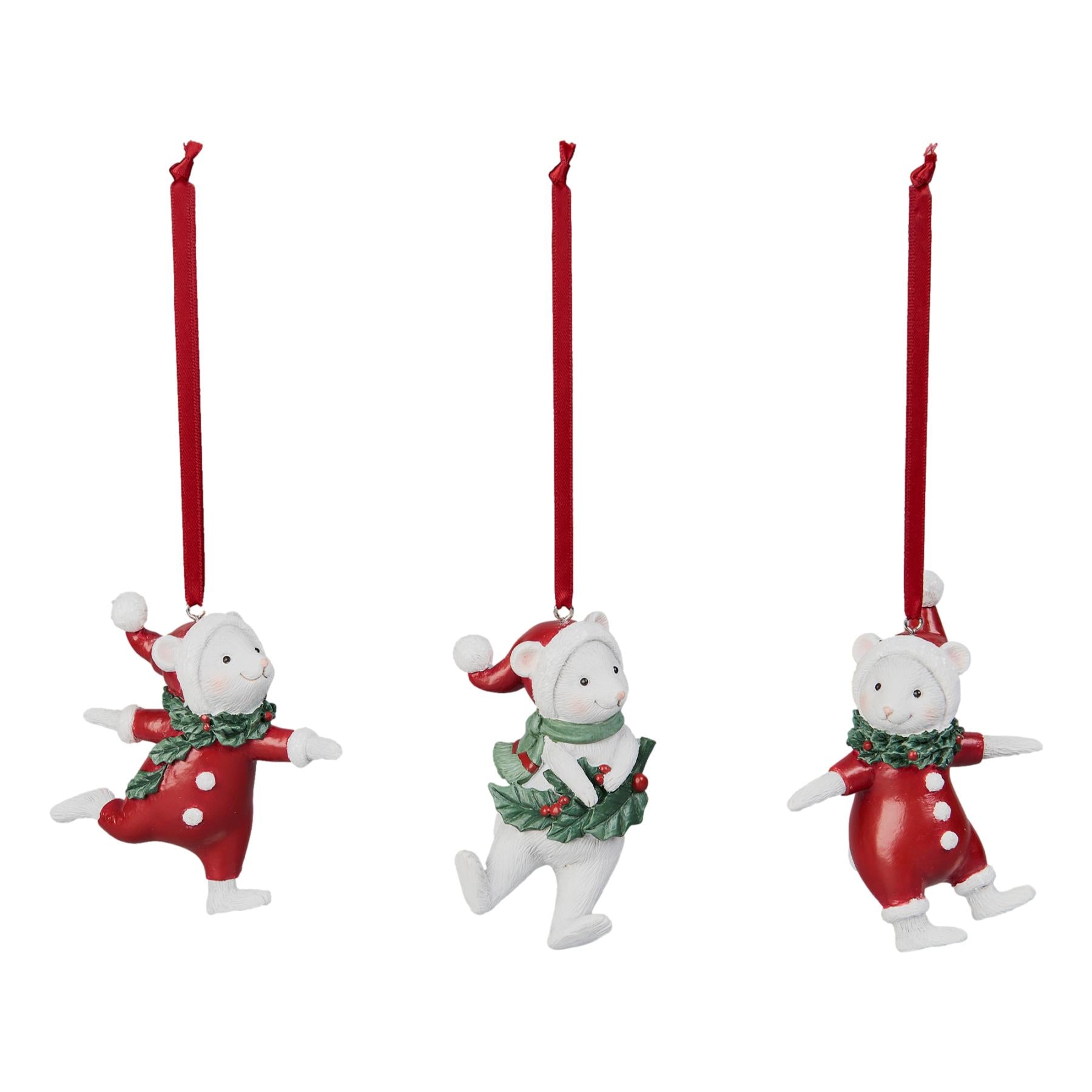 Mice Ornaments Assorted - Seasonal Decor