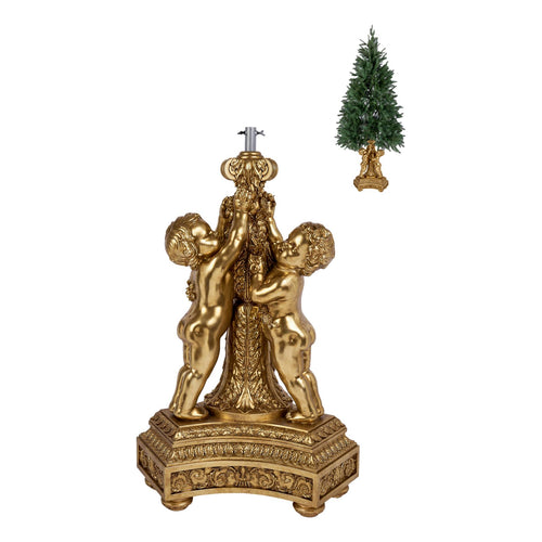 Gold Cherubs Tree Stand - Seasonal Decor