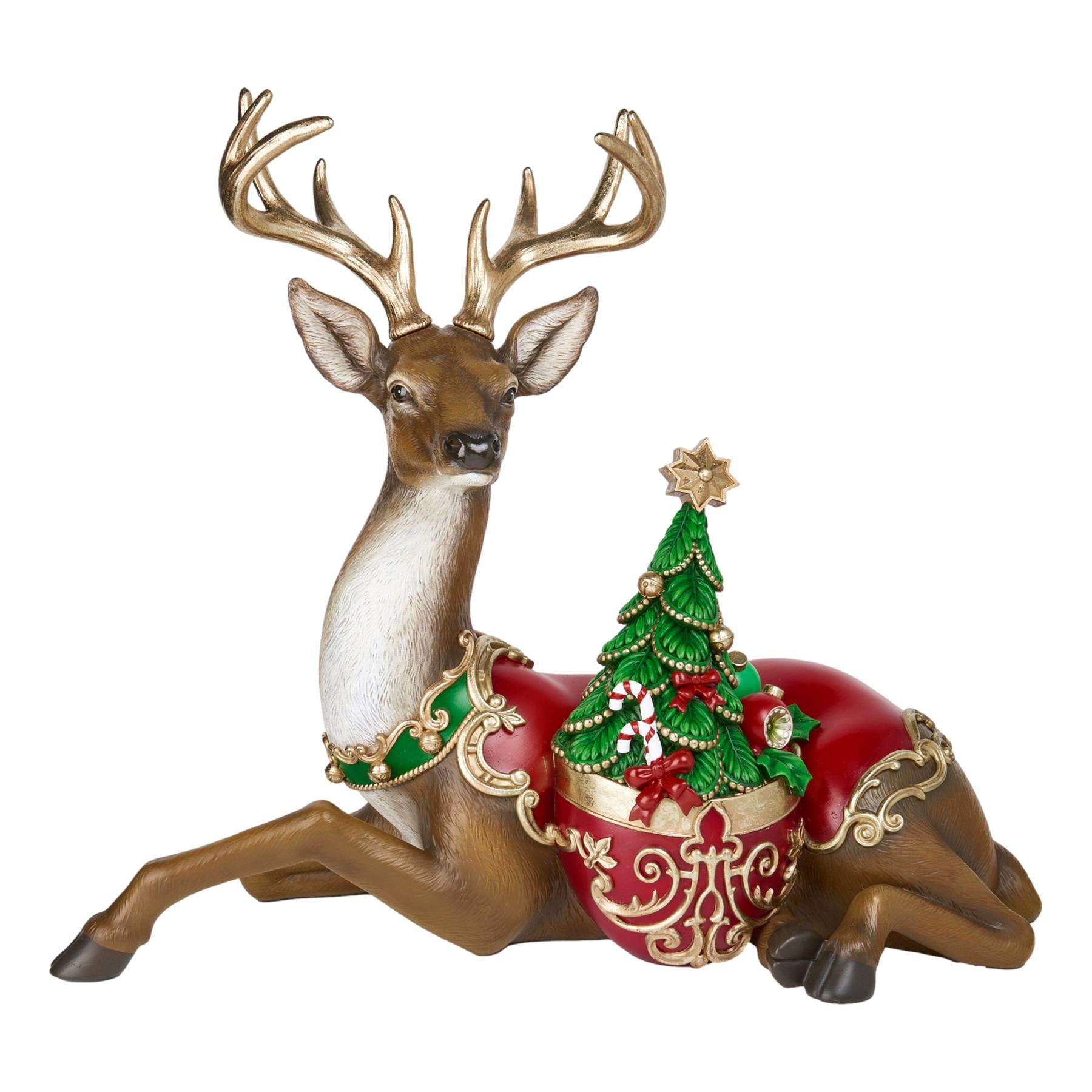 Baroque Sitting Deer - Seasonal Decor