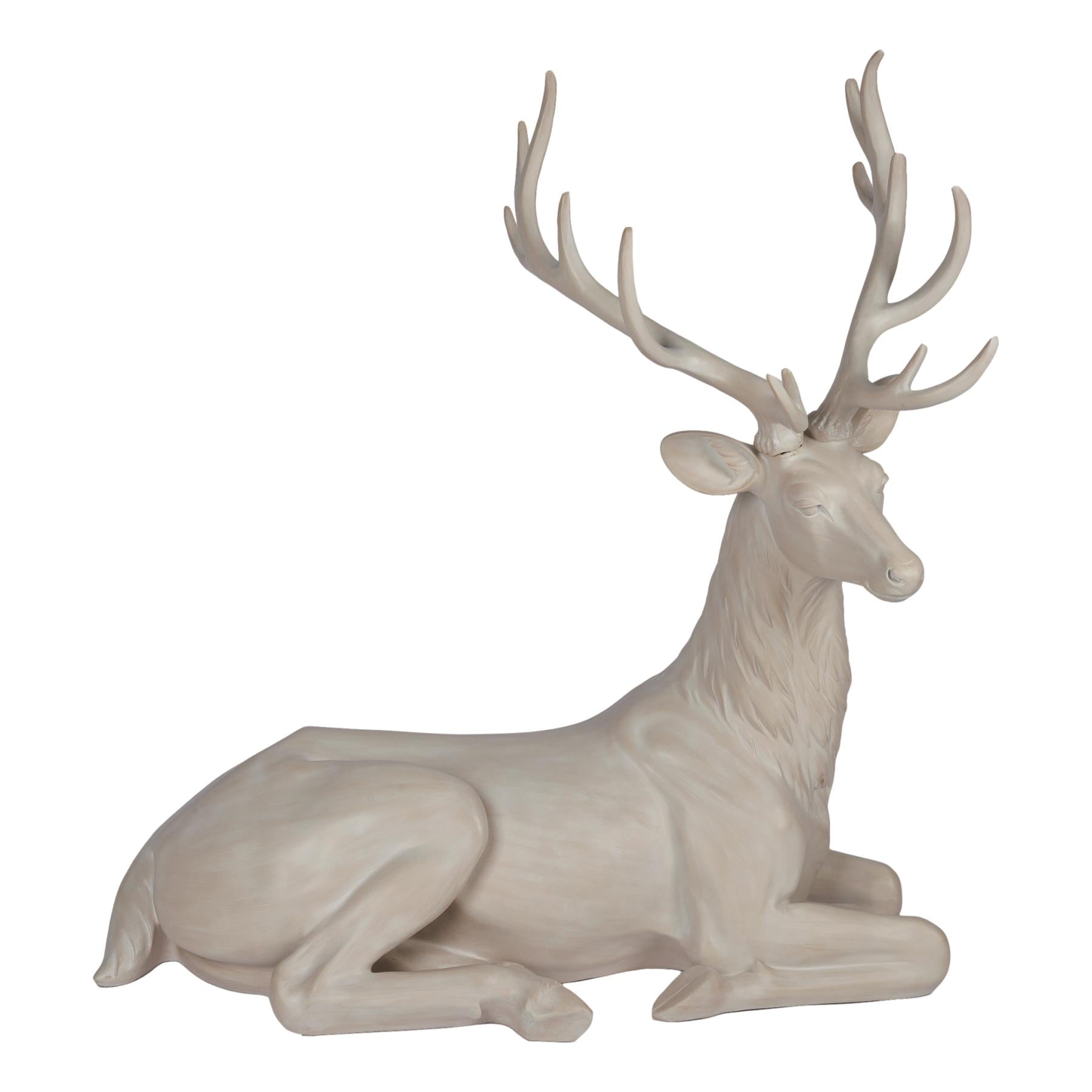 126cm Natural Lying Deer - Seasonal Decor