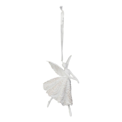 Cream Flying Angel Hanging Left - Seasonal Decor
