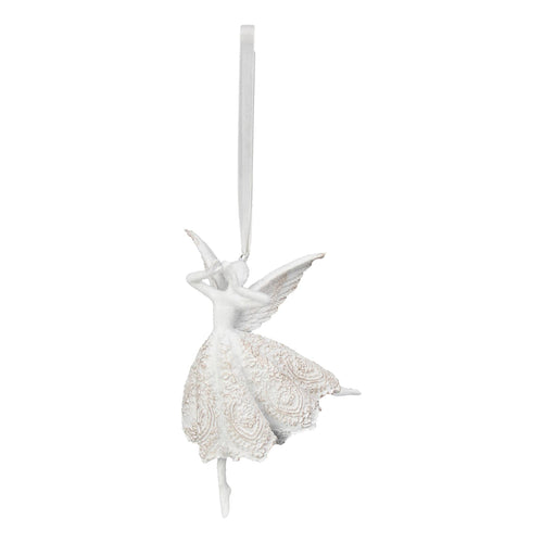 Cream Flying Angel Hanging Right - Seasonal Decor