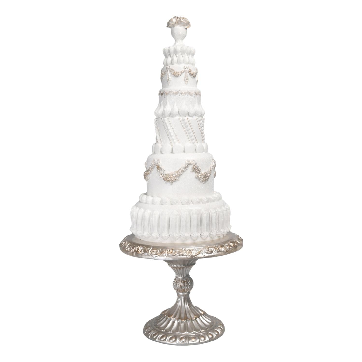 60cm Decadent White Cake - Seasonal Decor