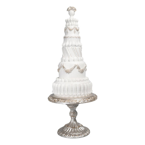 60cm Decadent White Cake - Seasonal Decor