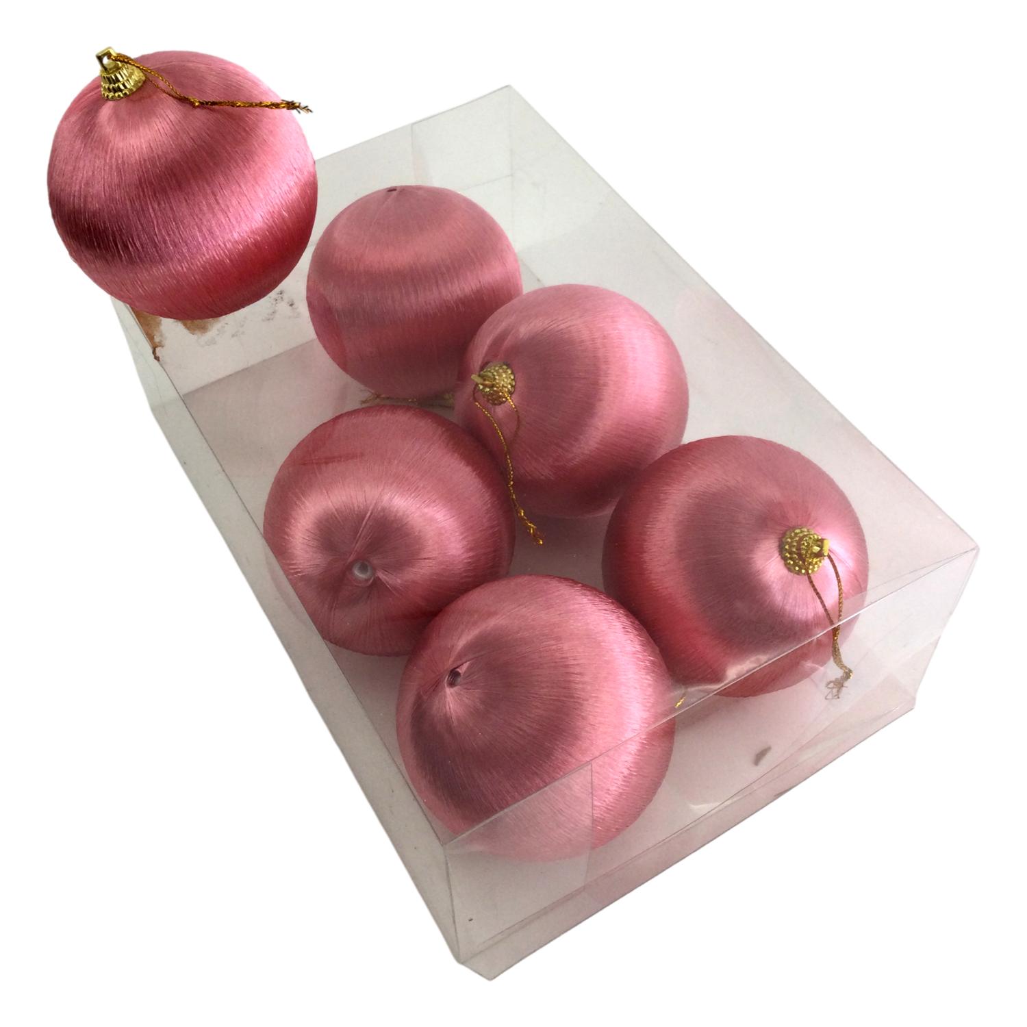Pink Silk Ball Hanging Box 6 - Seasonal Decor