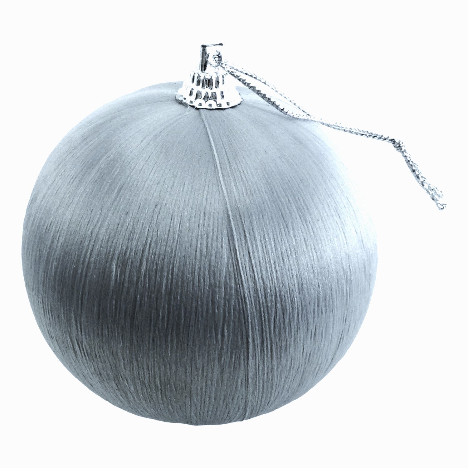 Silver Silk Ball Hanging Box 6 - Seasonal Decor