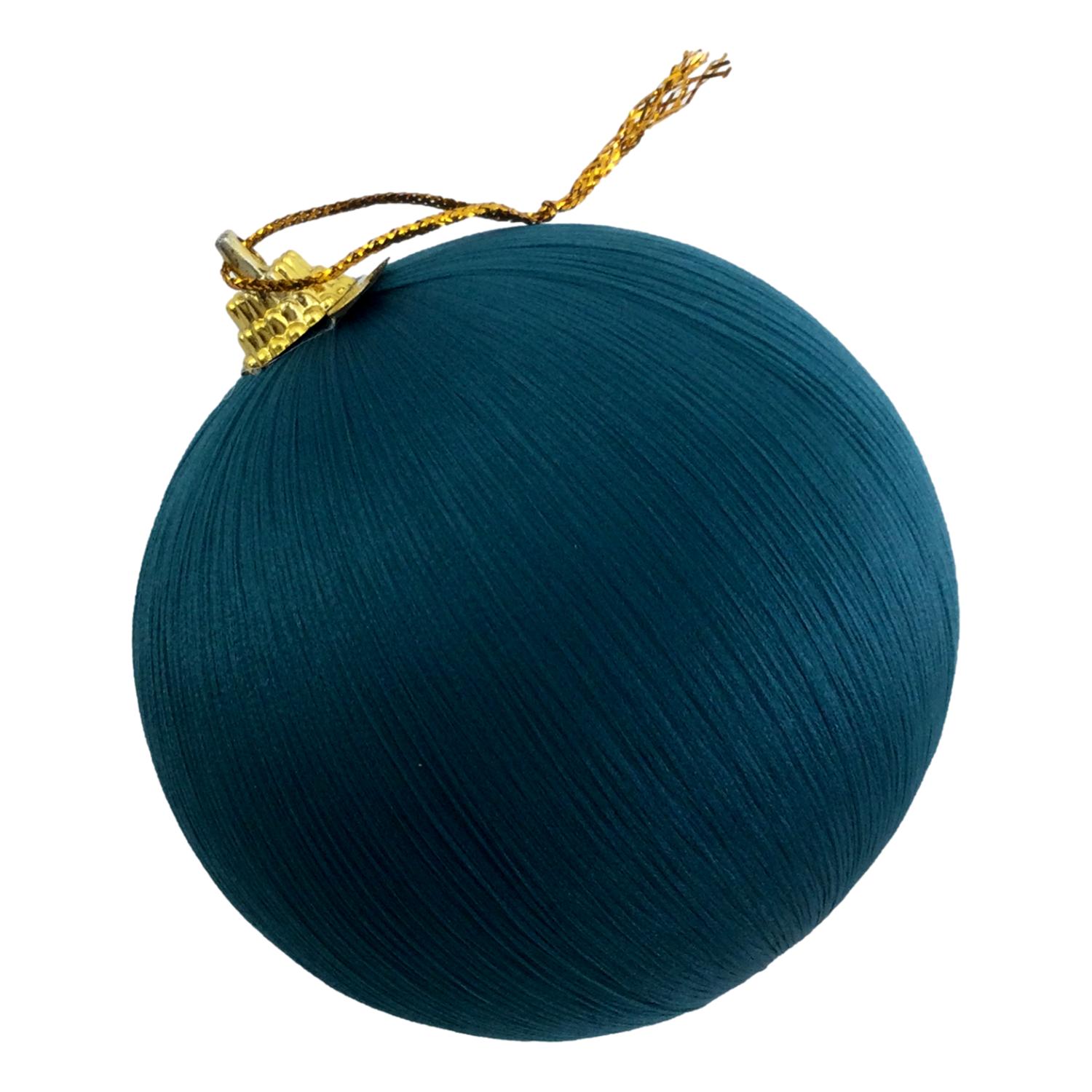 Teal Silk Ball Hanging Box 6 - Seasonal Decor