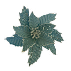 Ice Blue White Poinsettia - Seasonal Decor