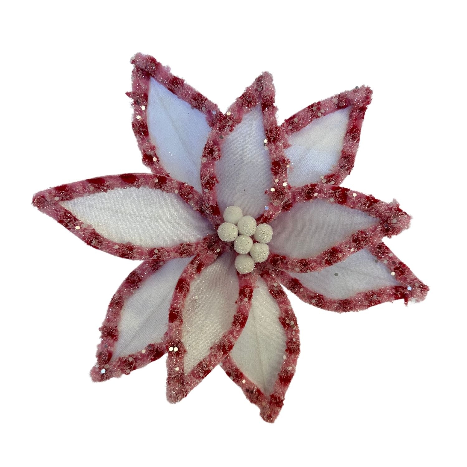 Pink White Poinsettia - Seasonal Decor