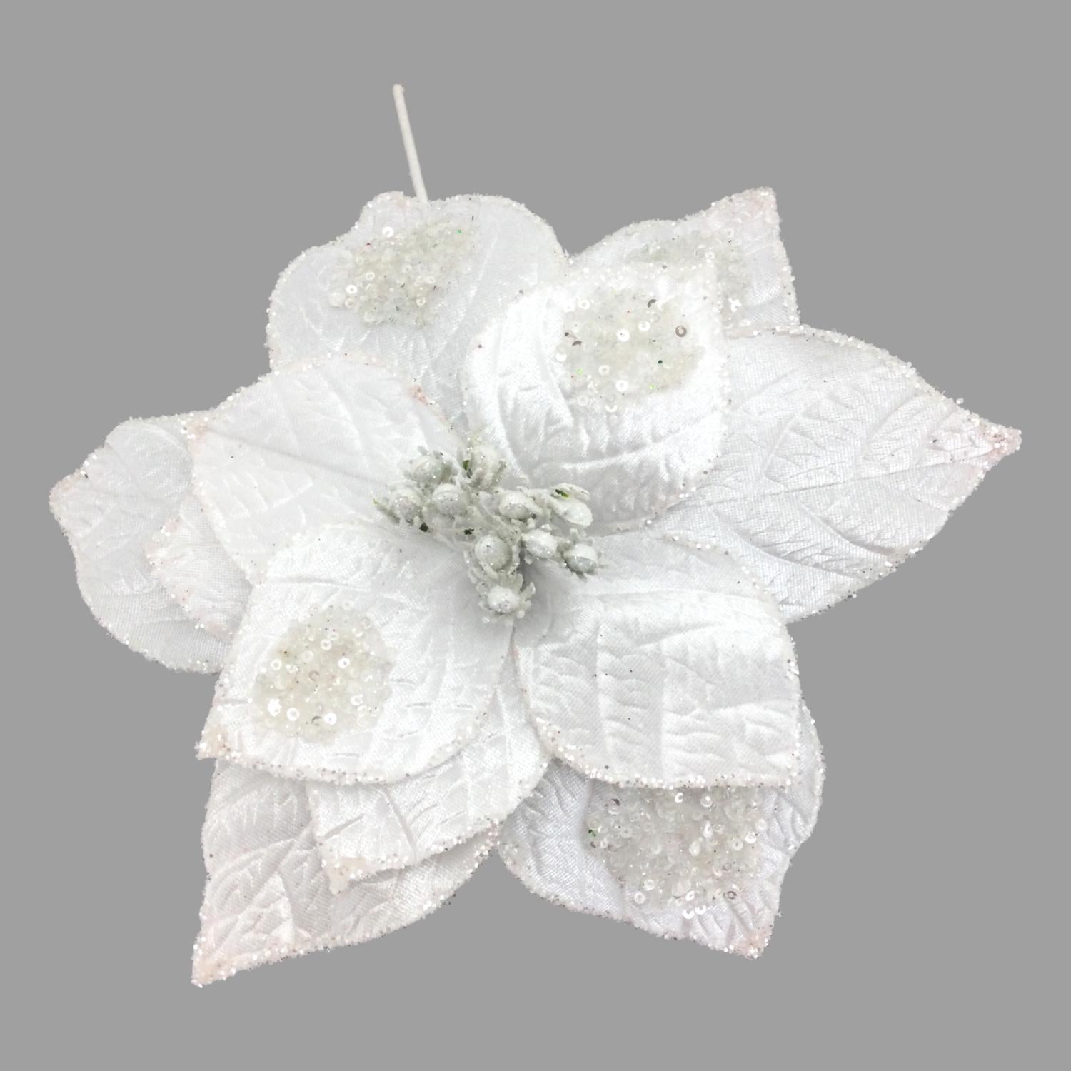 White Poinsettia - Seasonal Decor
