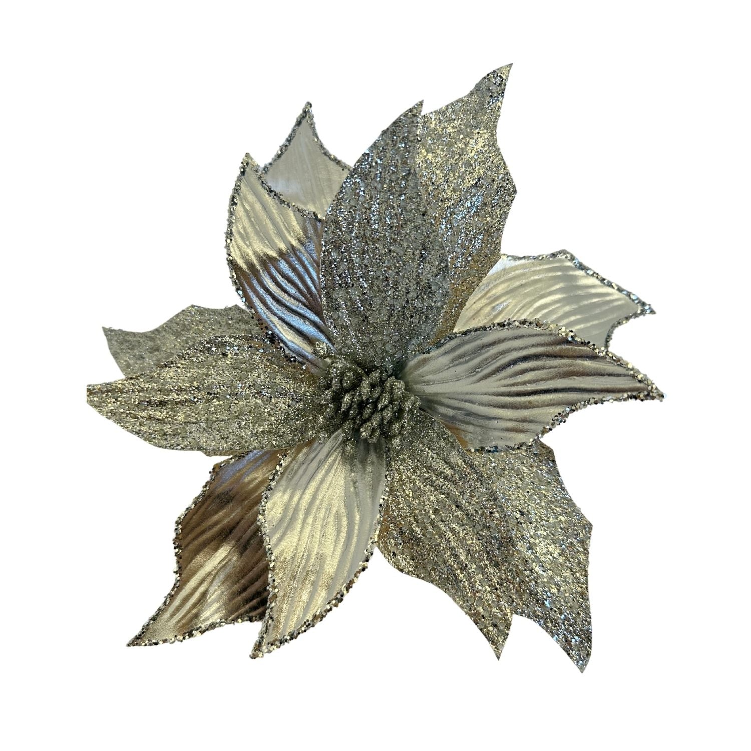 Silver Poinsettia - Seasonal Decor